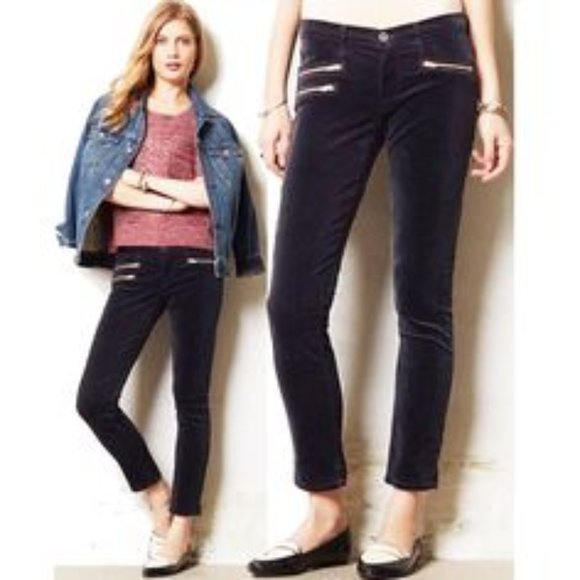 J.CREW | Black Sateen Moto Toothpick Zip Pants - Picture 2 of 9